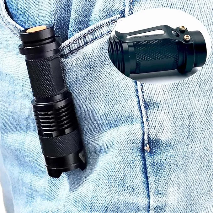 10 Pack Red Light Flashlight Single Mode Red Light Torch with Clip Zoomable Red Flashlight for Hunting Astronomy Aviation Night Observation