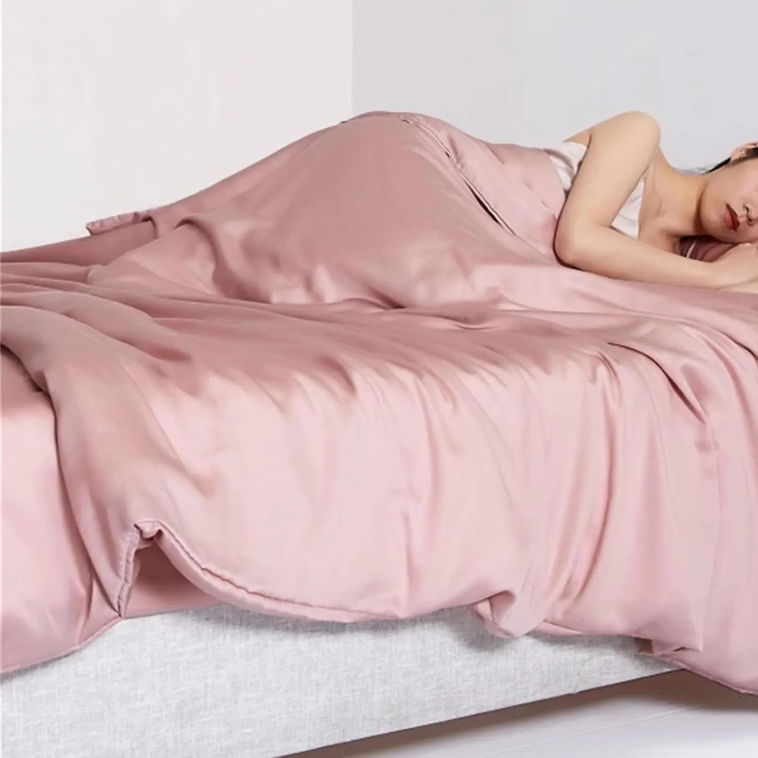 100 Percent Silk Summer Bedding Set - Flat Sheet, Pillowcase, Quilt Cover - Double, Queen & King Size