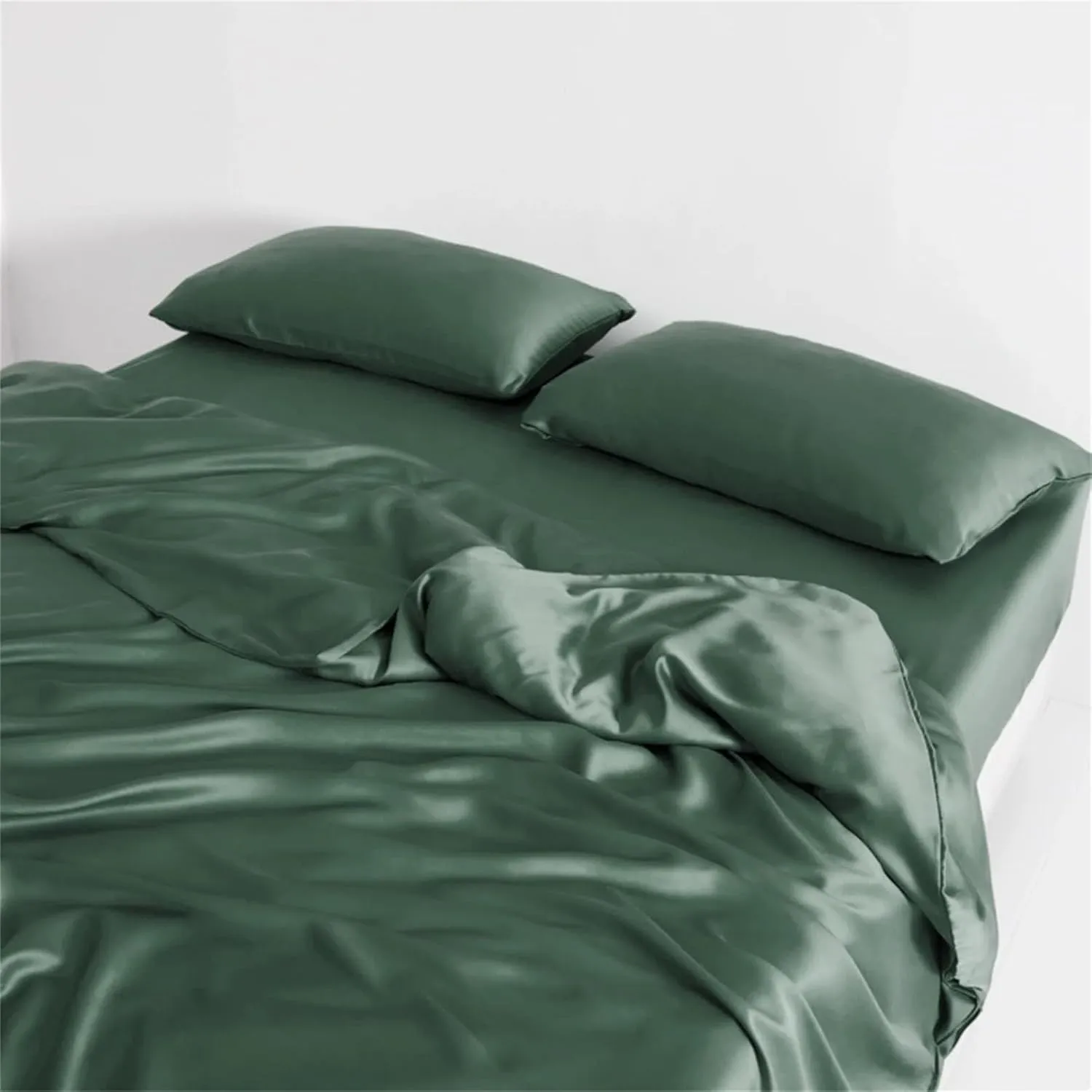 100 Percent Silk Summer Bedding Set - Flat Sheet, Pillowcase, Quilt Cover - Double, Queen & King Size