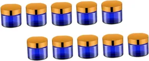 12pcs Empty Cosmetic Jars Refillable Glass Bottles Holder for Creams Lip Balms Cream Bottles