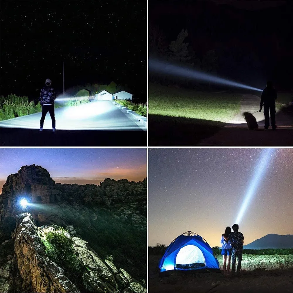 150000lm LED Handheld Spotlight Searchlight Torch USB Rechargeable Work Light 10000mAh Long Lasting