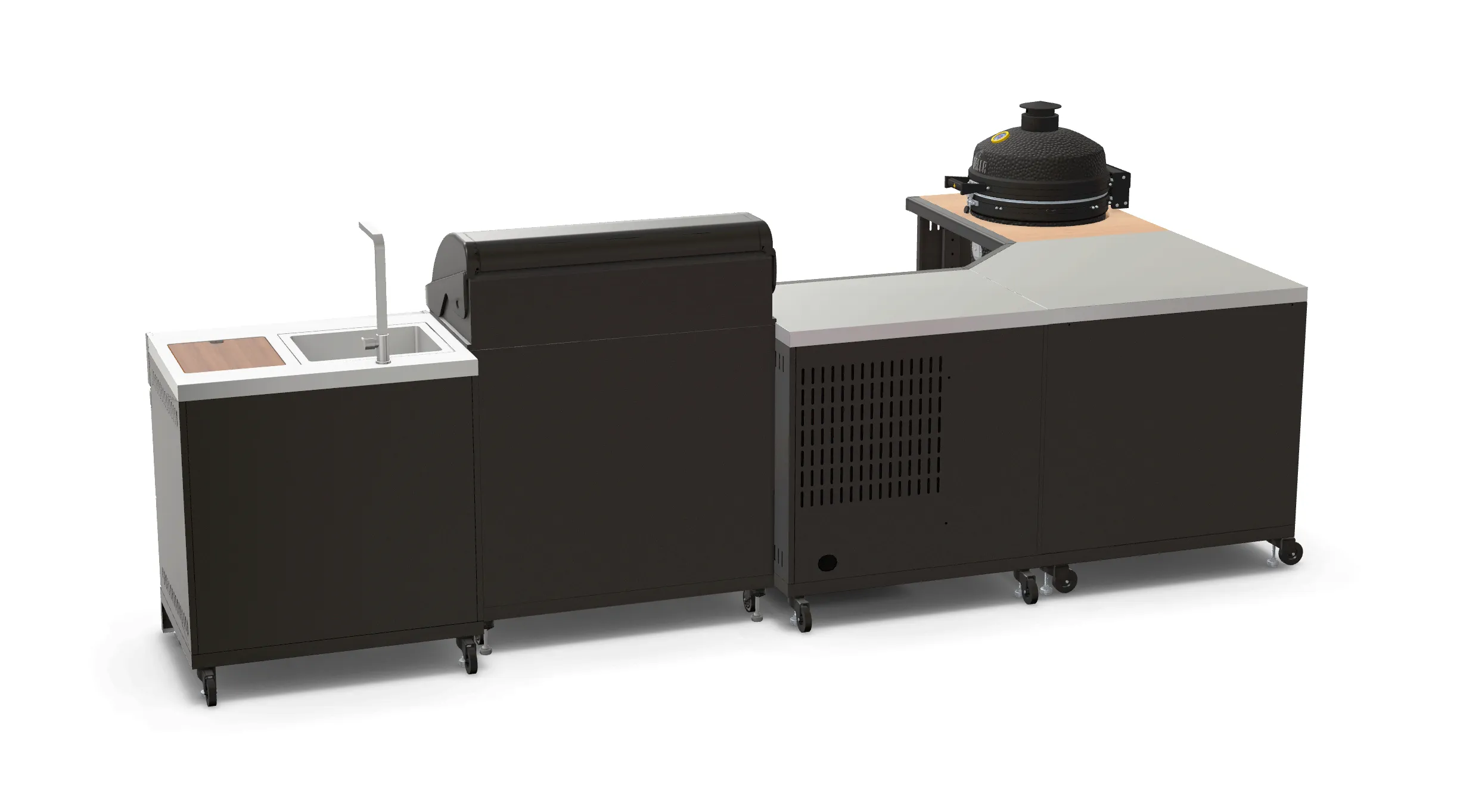 1.7 | Stove 4.2M x Shape, 5 Supportive Full L Power-efficient kamado GRLLR length Fridge Sink, Kitchen Burner, Outdoor and