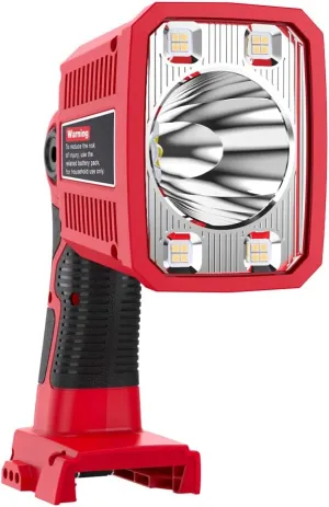 18W Flashlight for Milwaukee M18 18V Lithium-ion Battery, 1250LM Flashlight Floodlight with USB Port, Jobsite Light Tool with 110 Degree Pivoting Head LED Work Light for Outdoor Camping