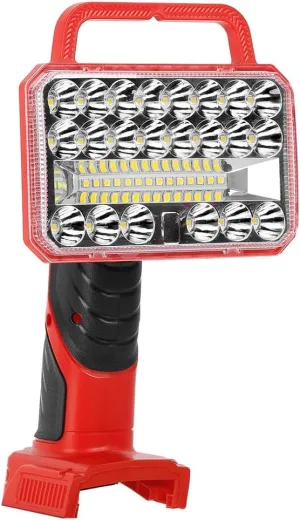 18W Work Light Compatible with Milwaukee M18 18V Lithium-Ion Batteries, 2000LM Flashlight with USB Port, Spotlight with 3 Modes & 90 Degree Pivoting Head(Battery Not Included)