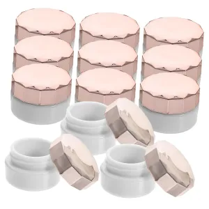 1set Cream Box Travel Face Lotion Airless Pump Bottles Face Cream Pump Jar Refillable Makeup Empty Jars Refillable Makeup Jars Body Scrub Containers with Lid Rose Gold Pp 12pcs/2382