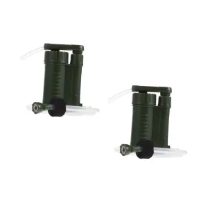 2 Pcs Survival Water Purifier Pump Portable Water Filter for Camping Hiking Emergency Preparedness