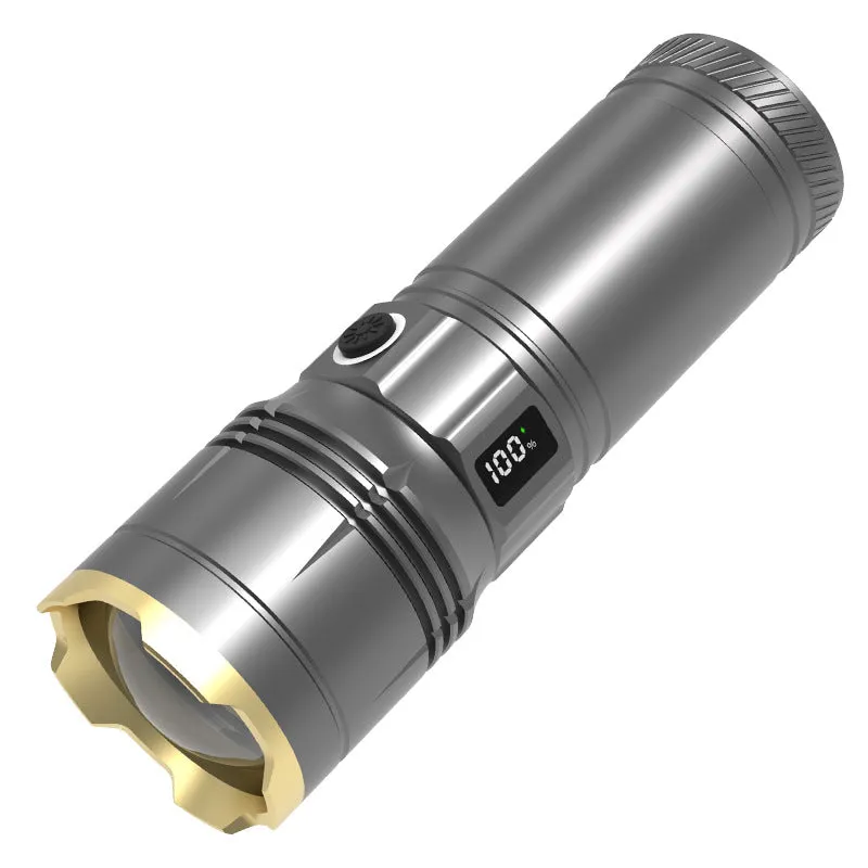 2025 Latest 3000 Watt Dual Light Source White and Yellow Laser Super Bright Flashlight Tactical Aluminum Flashlight Emergency Spotlight