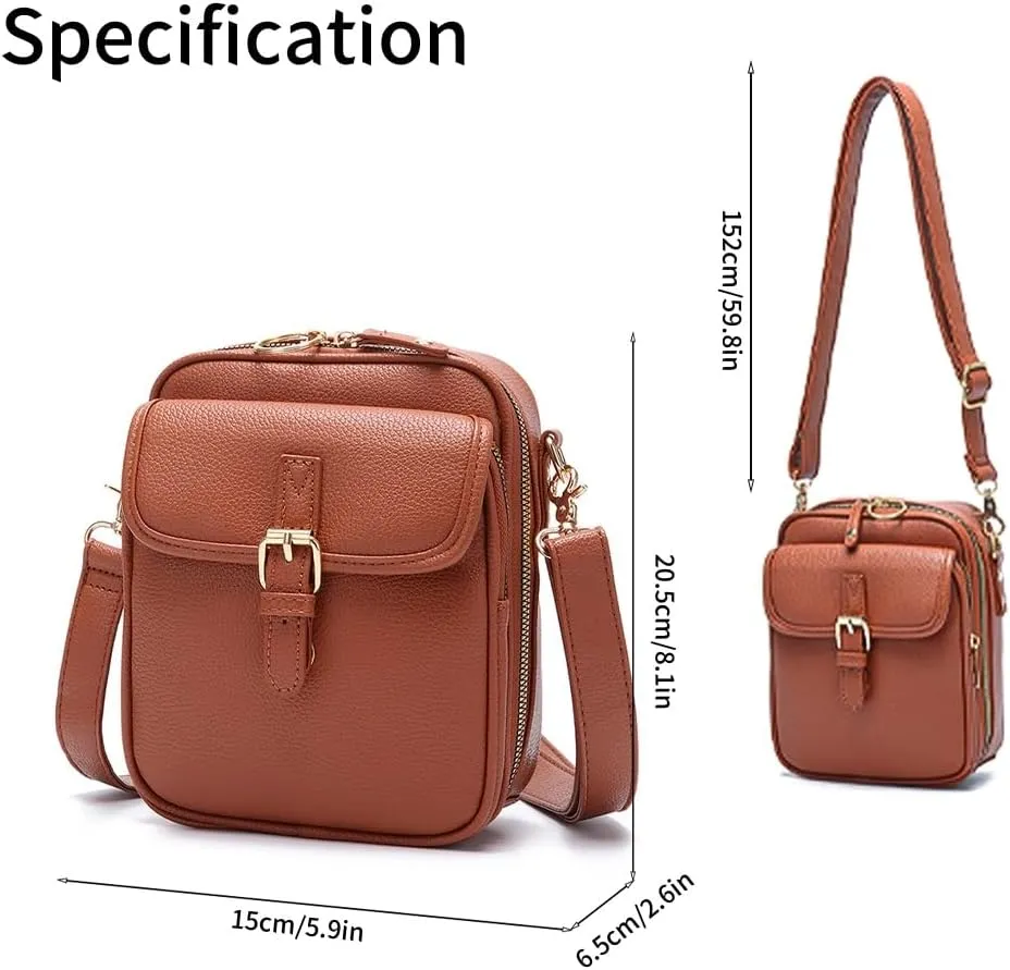 2025 Upgrade Vintage Double Layer Large Capacity Mini Messenger Bag, Vintage Double Layer Large Capacity for Women Men