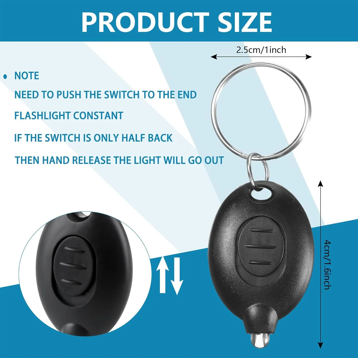 24 Pack Mini Led Flashlight Keychain Portable Small Flashlight Keyring for Night Activities and Emergency Lighting