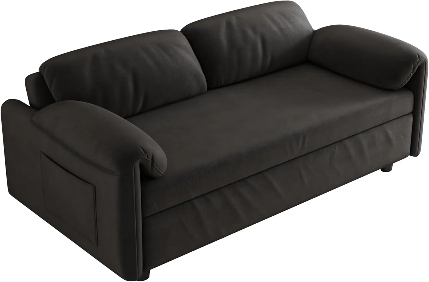 3 in 1 Convertible Sleeper Sofabed W/Pillow-top Armrests, Functional Loveseat Sofa Living Room Chaise Lounge Daybed Convertible Sofabed with Pull Out Sleeper Couch Bed ,Reclining Backrest and Pockets