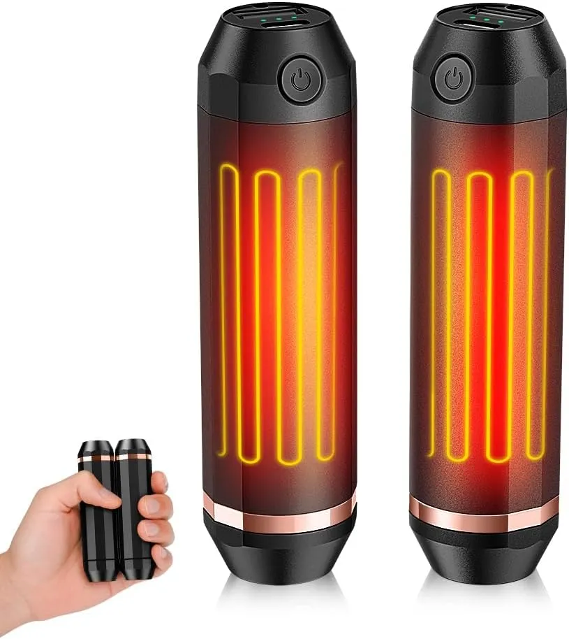 3-in-1 Hand Warmers Rechargeable 10000mAh, Electric Hand Warmer with Power Bank, Flashlight, 2 Pack 360°Heating Portable Pocket Heater, Gifts for Men, Women, Hunting, Camping Accessories