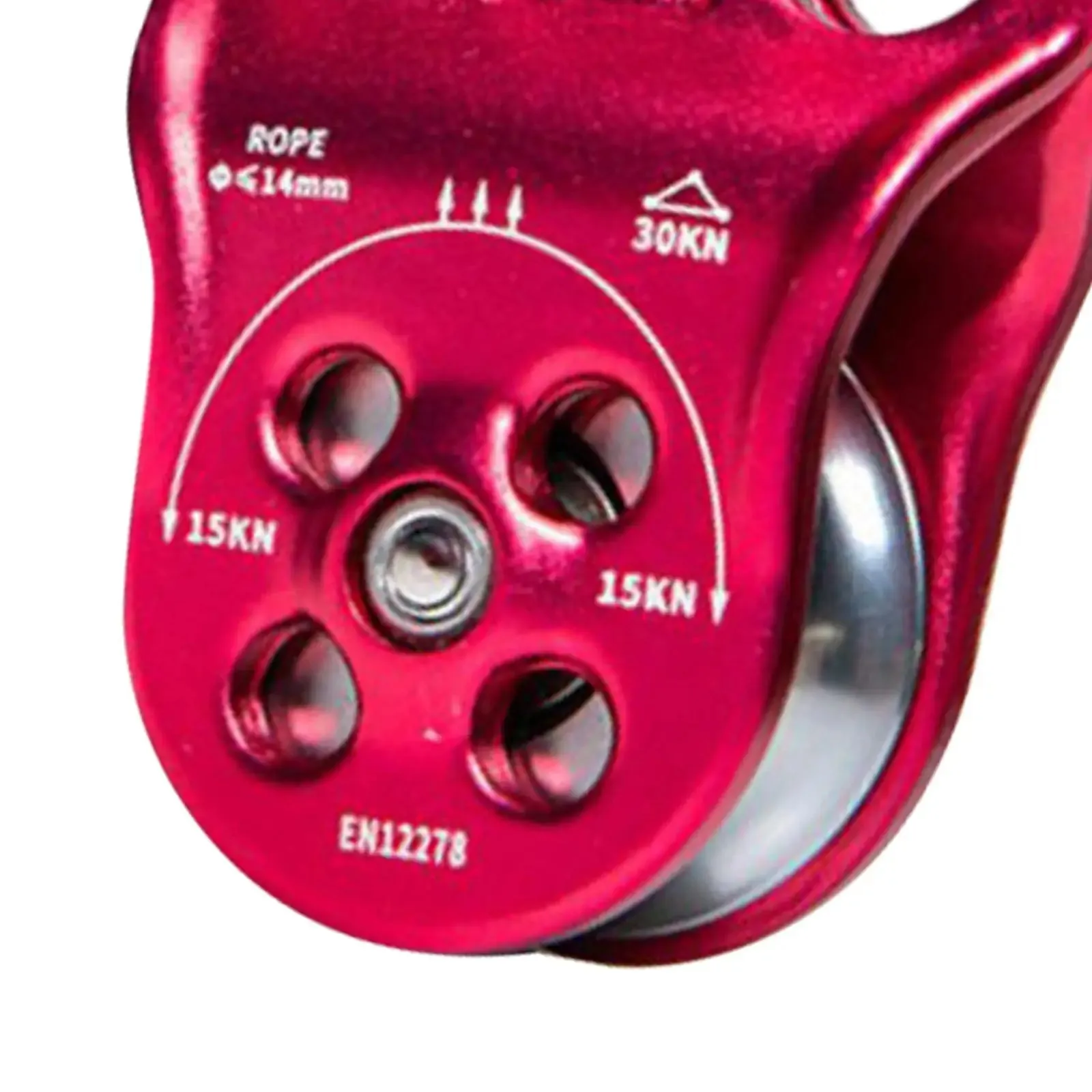 30KN Triple Hitch Climbing Pulley - Heavy-Duty Arborist Rigging Pulley with Ball Bearings