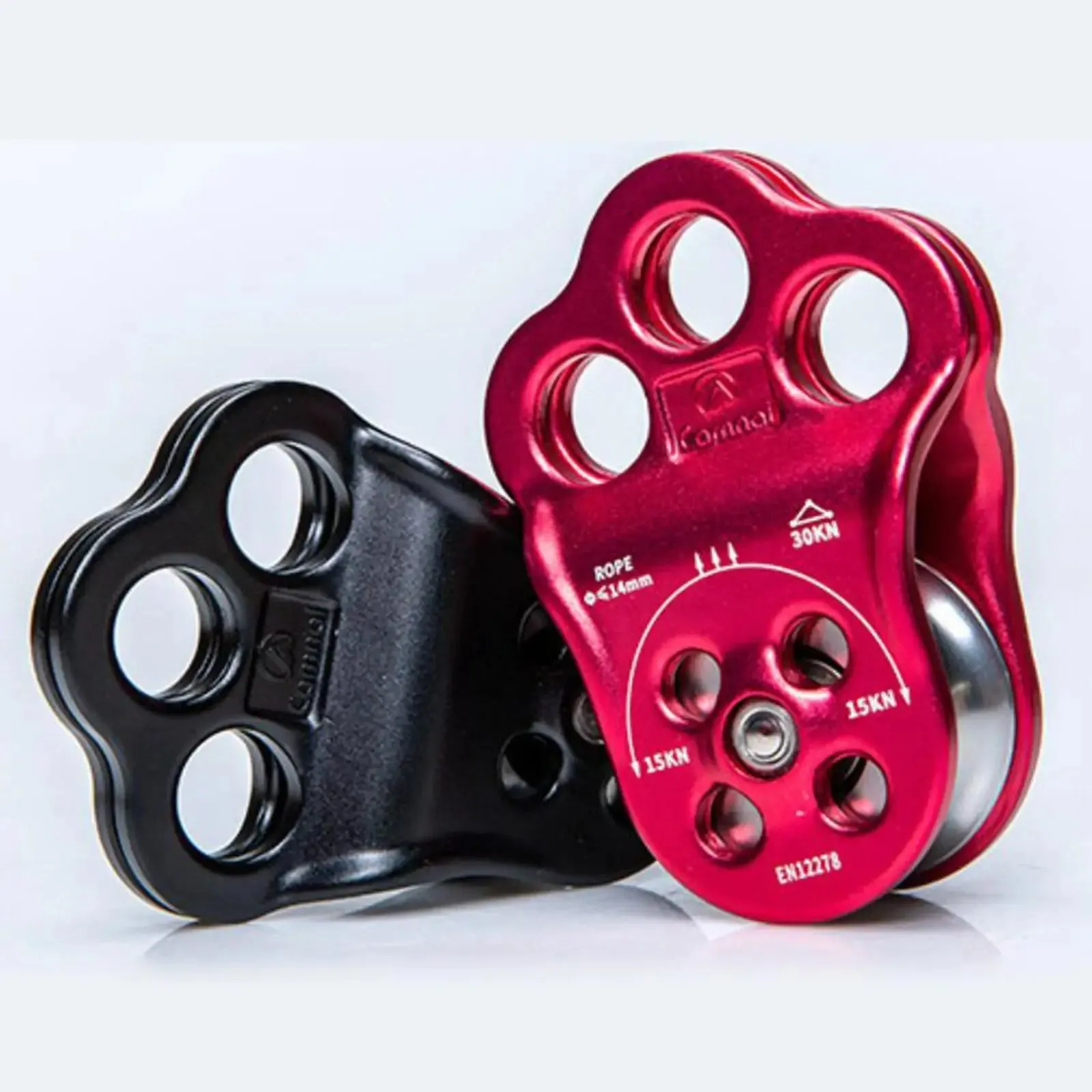 30KN Triple Hitch Climbing Pulley - Heavy-Duty Arborist Rigging Pulley with Ball Bearings