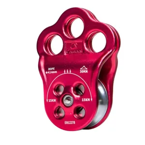 30KN Triple Hitch Climbing Pulley - Heavy-Duty Arborist Rigging Pulley with Ball Bearings