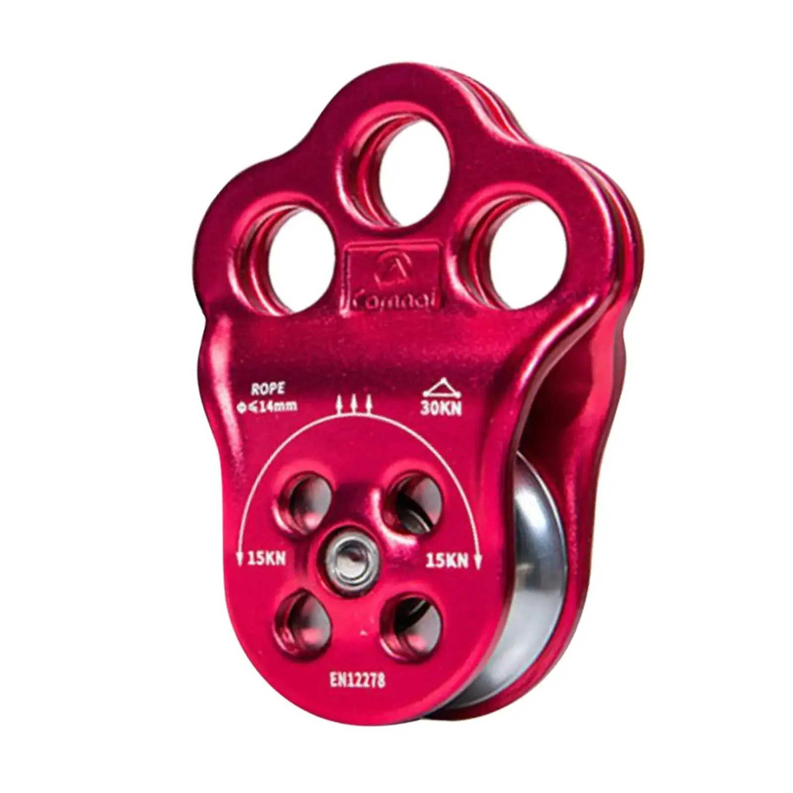 30KN Triple Hitch Climbing Pulley - Heavy-Duty Arborist Rigging Pulley with Ball Bearings