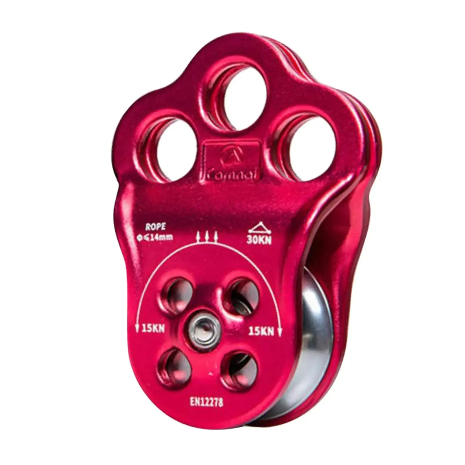 30KN Triple Hitch Climbing Pulley - Heavy-Duty Arborist Rigging Pulley with Ball Bearings