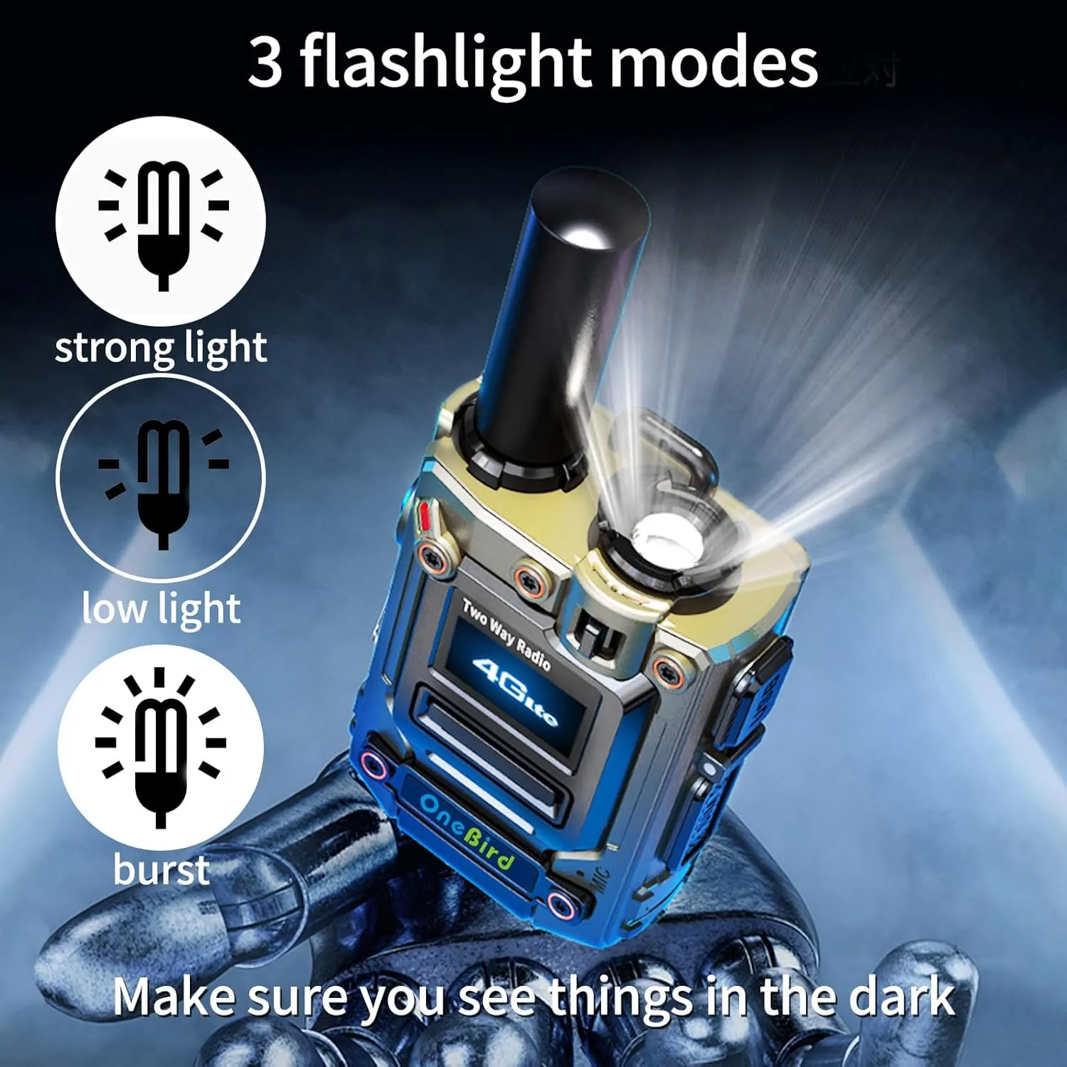 4-Pack Global Walkie Talkie with Sim Cards, Long Range 4G 1000 Mile Rechargeable Two-Way Radios, 3-7 Day Battery, Type-C Fast Charging, PTT Push to Talk Over Cellular Radio Unlimited Range