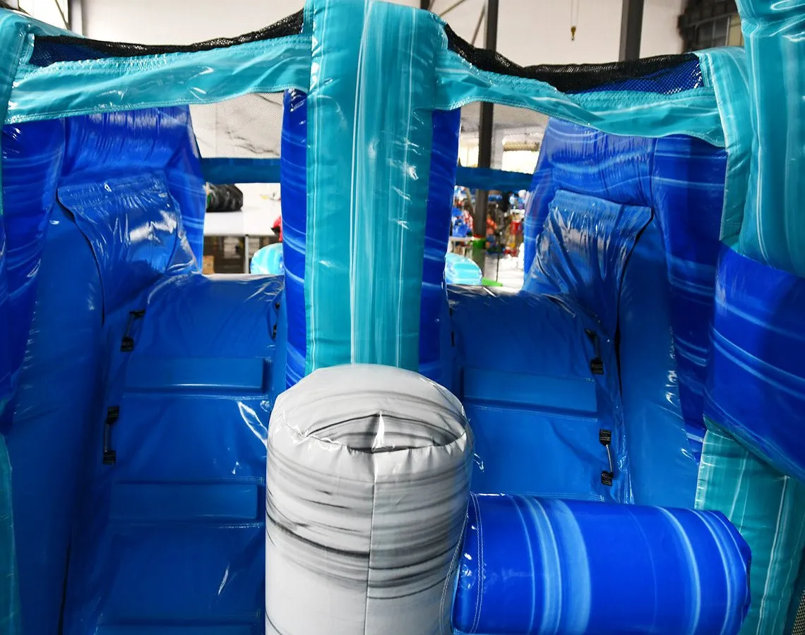 46ft Bahama Blast Hybrid Inflatable Obstacle Course