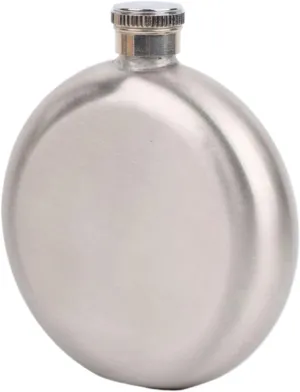 5Oz Outdoor Travel Small Flasks Portable Flasks for Liquor for Men Women Stainless Steel Flasks with Funnel Wedding Party(Silver)