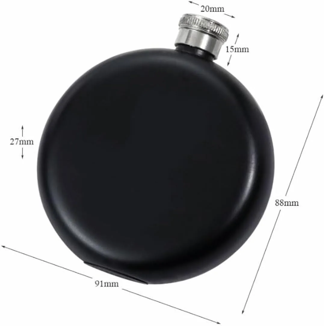 5Oz Small Flasks Stainless Steel Flasks for Liquor for Men Flasks with Funnel for Wedding Party Birthdays Travel Flasks(D)