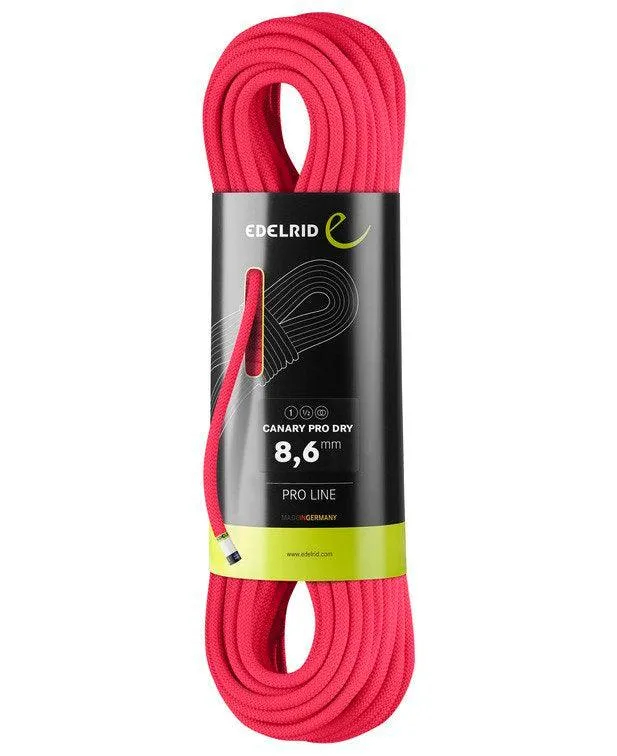 8.6mm Canary Pro Dry Climbing Rope - EDELRID