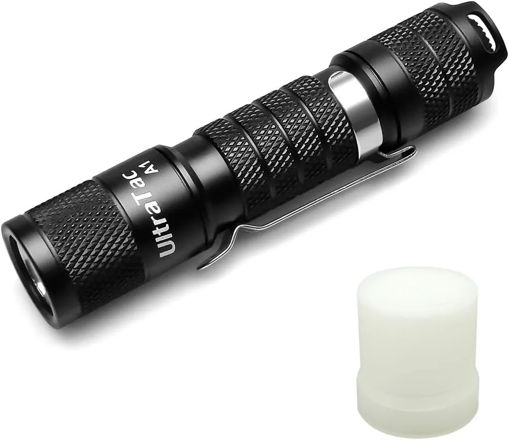 A1 LED Flashlights - 600 Lumens, IP68 Waterproof, AA Battery Pocket Flashlight for Camping, Hiking, Emergency | 3 Modes, Compact EDC Keychain Light