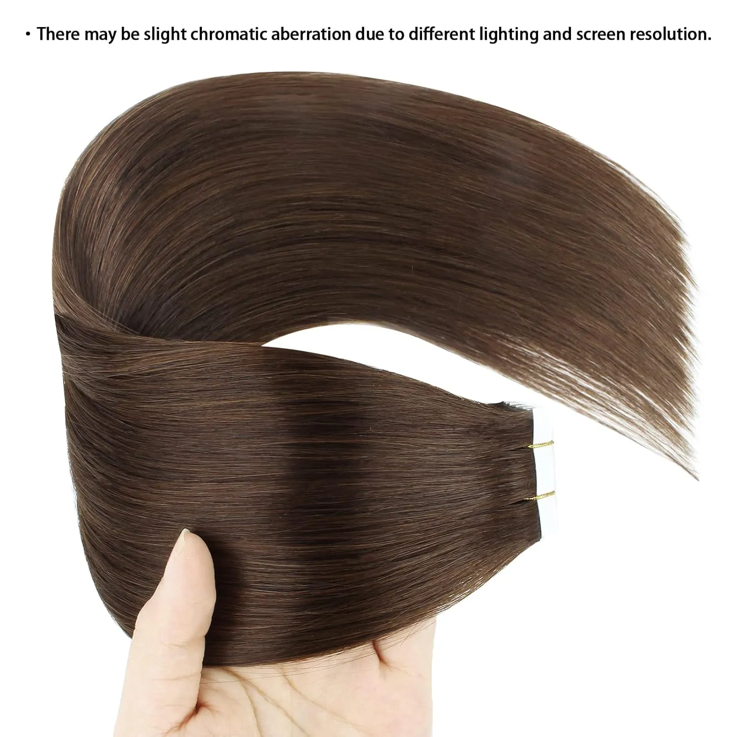 ABH AmazingBeauty Tape in Hair Extensions Human Hair Semi-permanent Tape Attached Real Remy Human Hair Extensions Tape in 50g 20pcs Invisible Seamless Reusable Skin Weft Dark Brown Color 2 22 Inch