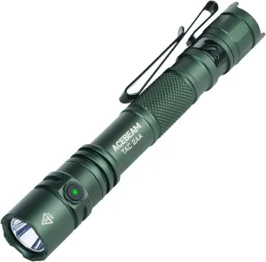 ACEBEAM TAC 2AA EDC Tactical Dual Modes Flashlight Rechargeable, 1600 High Lumens Flashlight, Dual Switch Pocket LED Flashlight, Super Bright Small Flash Light for Emergency, Camping, Home