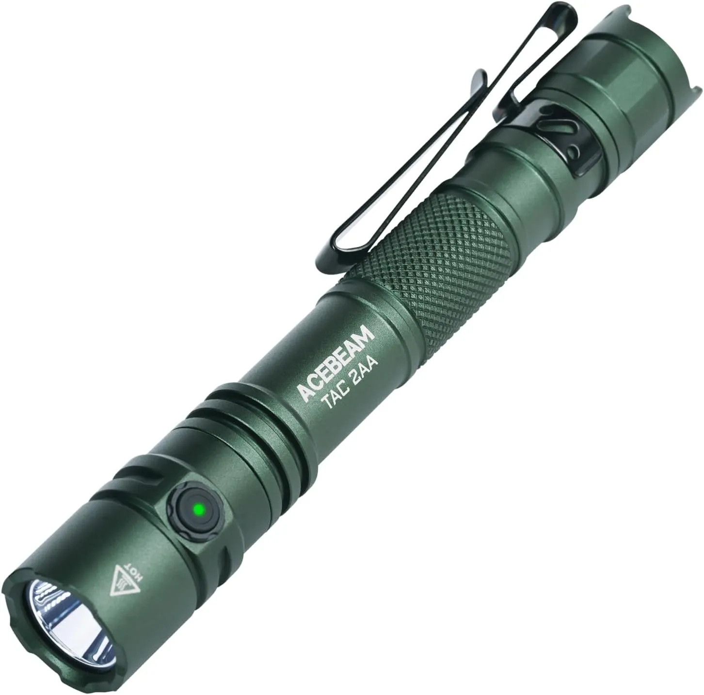 ACEBEAM TAC 2AA EDC Tactical Dual Modes Flashlight Rechargeable, 1600 High Lumens Flashlight, Dual Switch Pocket LED Flashlight, Super Bright Small Flash Light for Emergency, Camping, Home