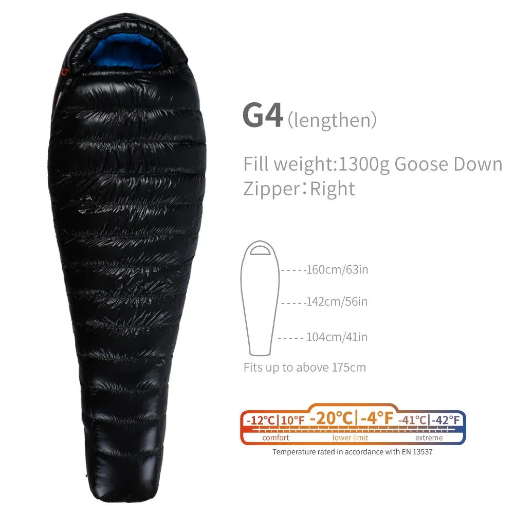 AEGISMAX G4 -20 Degree 800FP Goose Down Sleeping Bag Ultralight Outdoor Camping Hiking Sleeping Bag