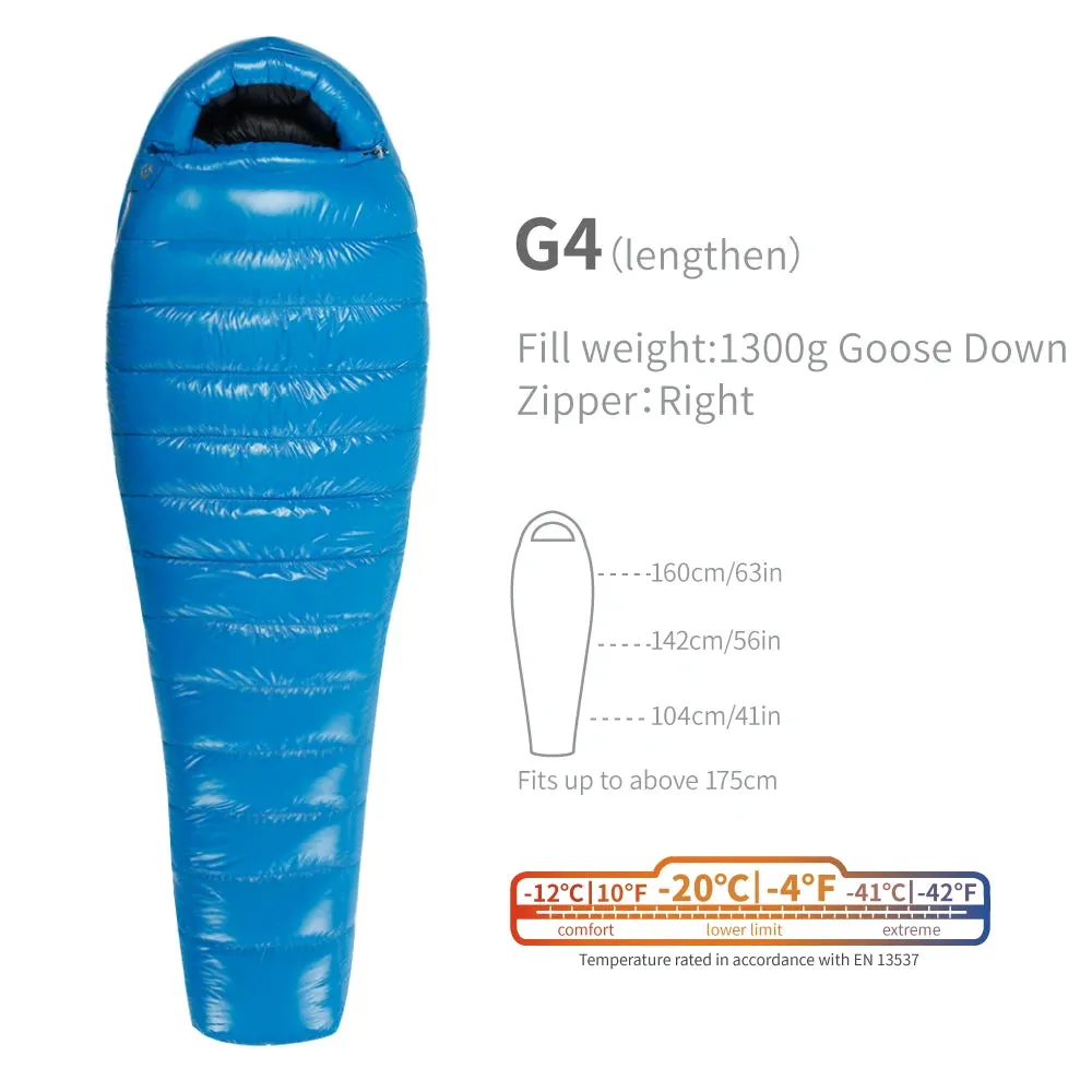 AEGISMAX G4 -20 Degree 800FP Goose Down Sleeping Bag Ultralight Outdoor Camping Hiking Sleeping Bag