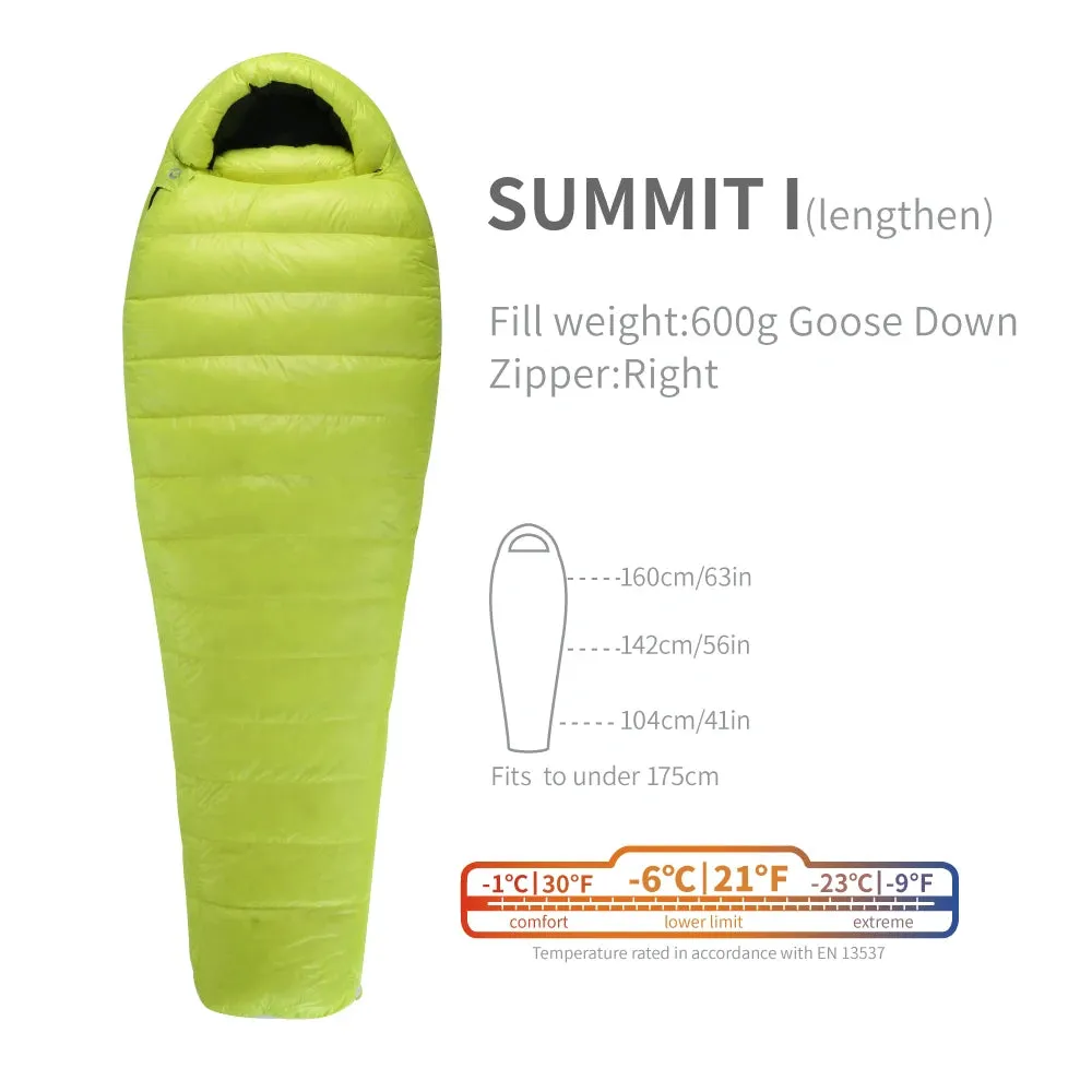AEGISMAX SUMMIT Winter Camping Sleeping Bag Goose Down Ultralight 800FP Sleeping Bag for Men & Women