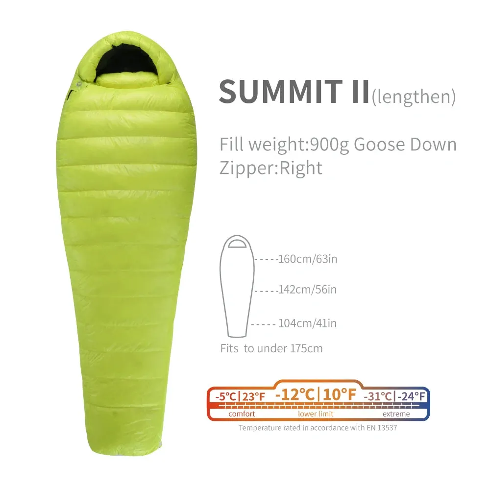 AEGISMAX SUMMIT Winter Camping Sleeping Bag Goose Down Ultralight 800FP Sleeping Bag for Men & Women