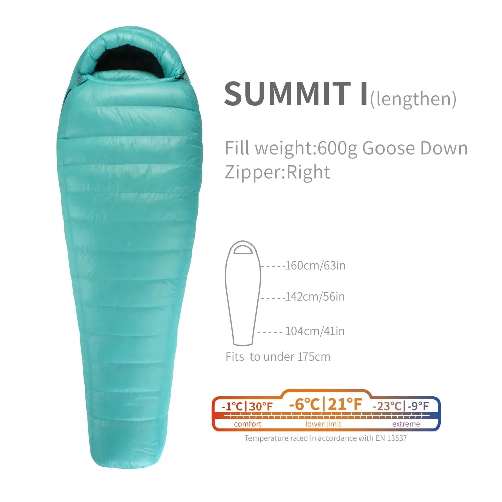 AEGISMAX SUMMIT Winter Camping Sleeping Bag Goose Down Ultralight 800FP Sleeping Bag for Men & Women