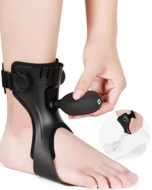 AFO Drop Foot Brace for Walking - Upgraded Inflatable Version, More Comfortable & Efficient, Adjustable Foot Drop Orthotic Brace, Achilles Tendonitis, Plantar Fasciitis, Stroke, TBI, ALS, MS, Bone Fracture, AFO, ASO(Right, X-Large)