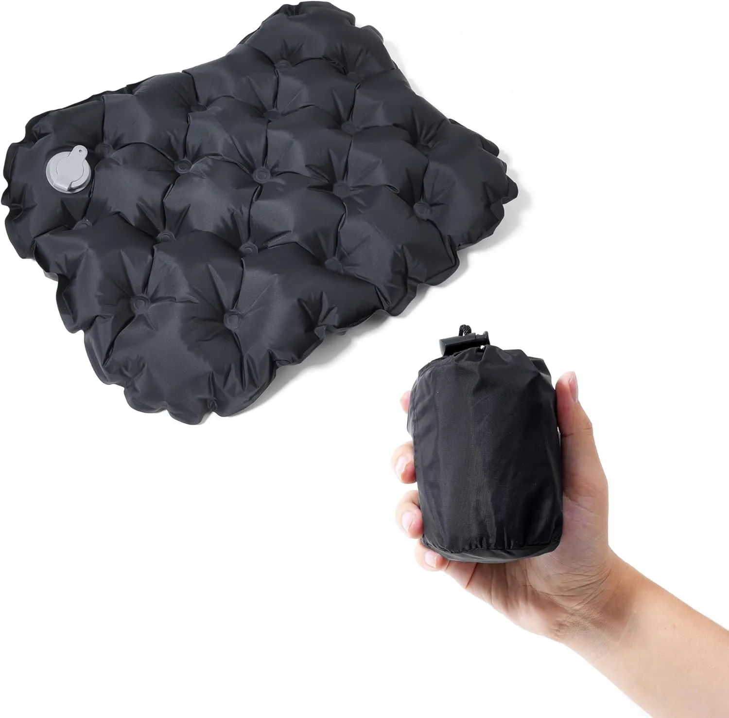 Airplane Travel Seat Cushion - Inflatable Waterproof Air Pad with Repair Kit and Storage Bag, Portable for Hiking Trekking Office Flights Car Stadium Seating (15.75"x11.82")
