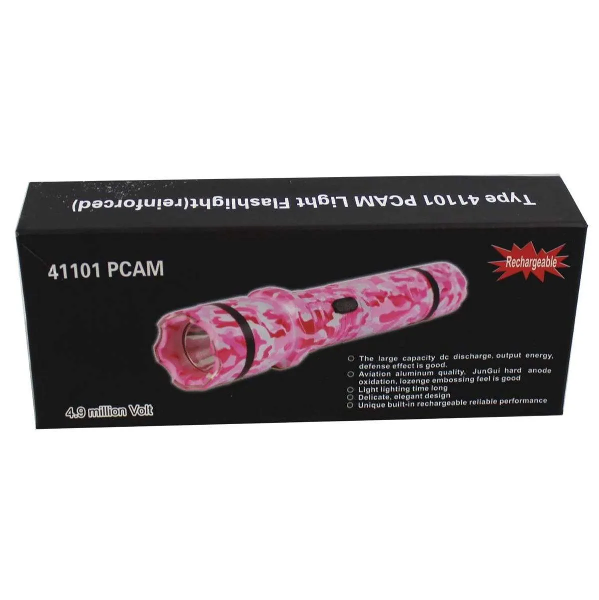 All Metal Stun Gun 4.9m Volt with LED Flashlight