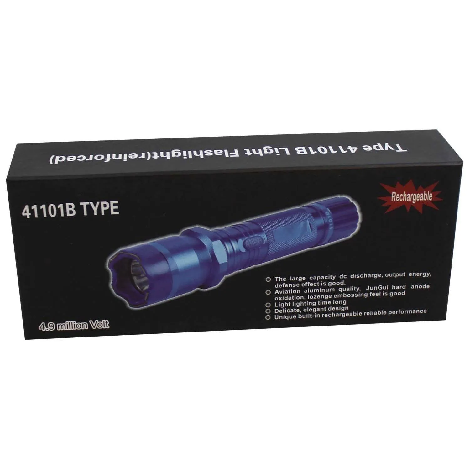 All Metal Stun Gun 4.9m Volt with LED Flashlight