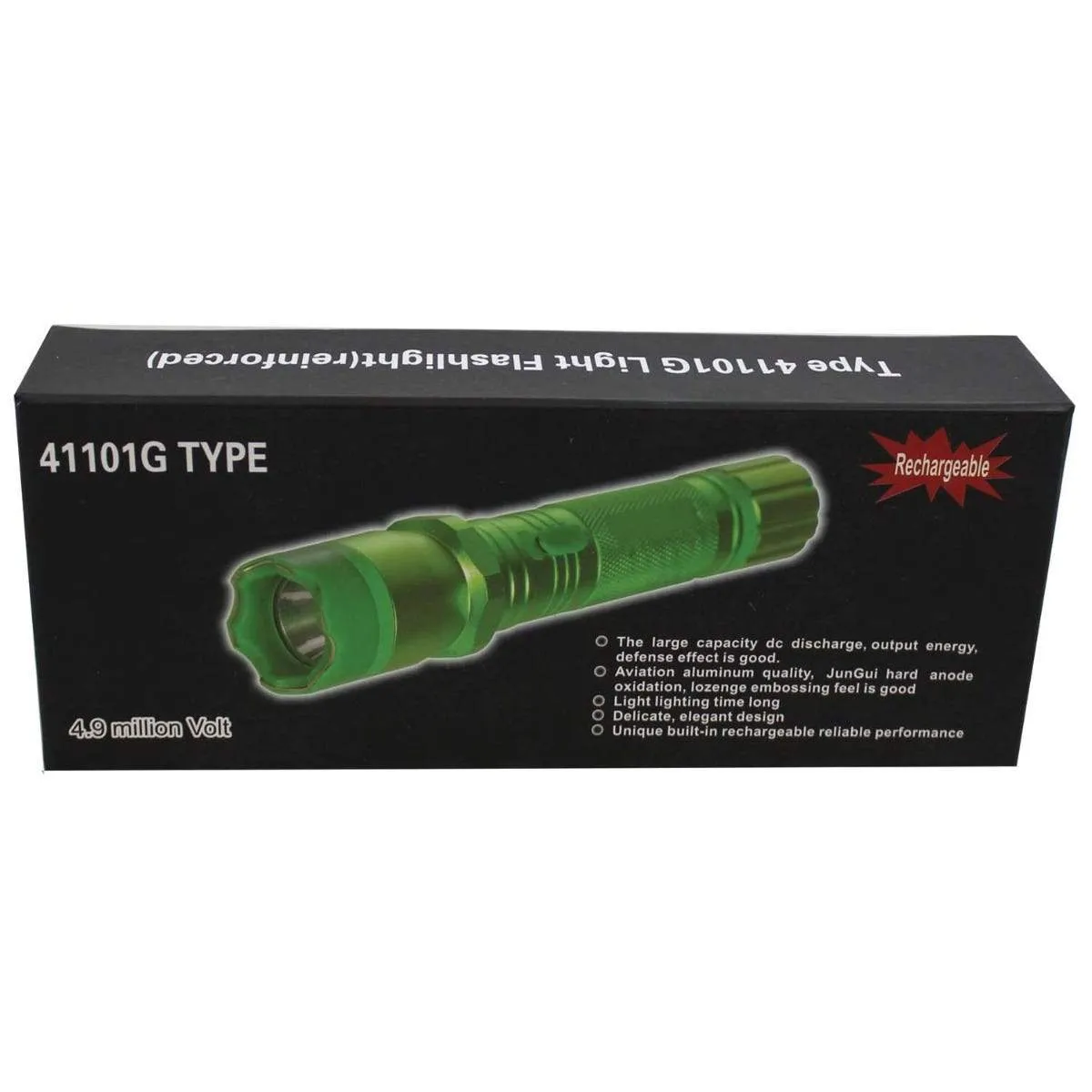 All Metal Stun Gun 4.9m Volt with LED Flashlight