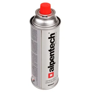 Alpentech IK300 220g 380ml Butane Gas Cartridge Certified Pi 0875 EN521 Compliant -10°C to  40°C Camping Cooker Burner Stove