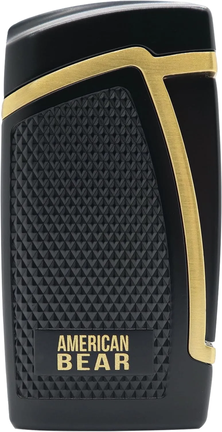 AMERICAN BEAR Double Torch Multi-Use Pocket Lighter. Windproof, Refillable. Great for Candles, Camping and More! (Does NOT Include Butane)