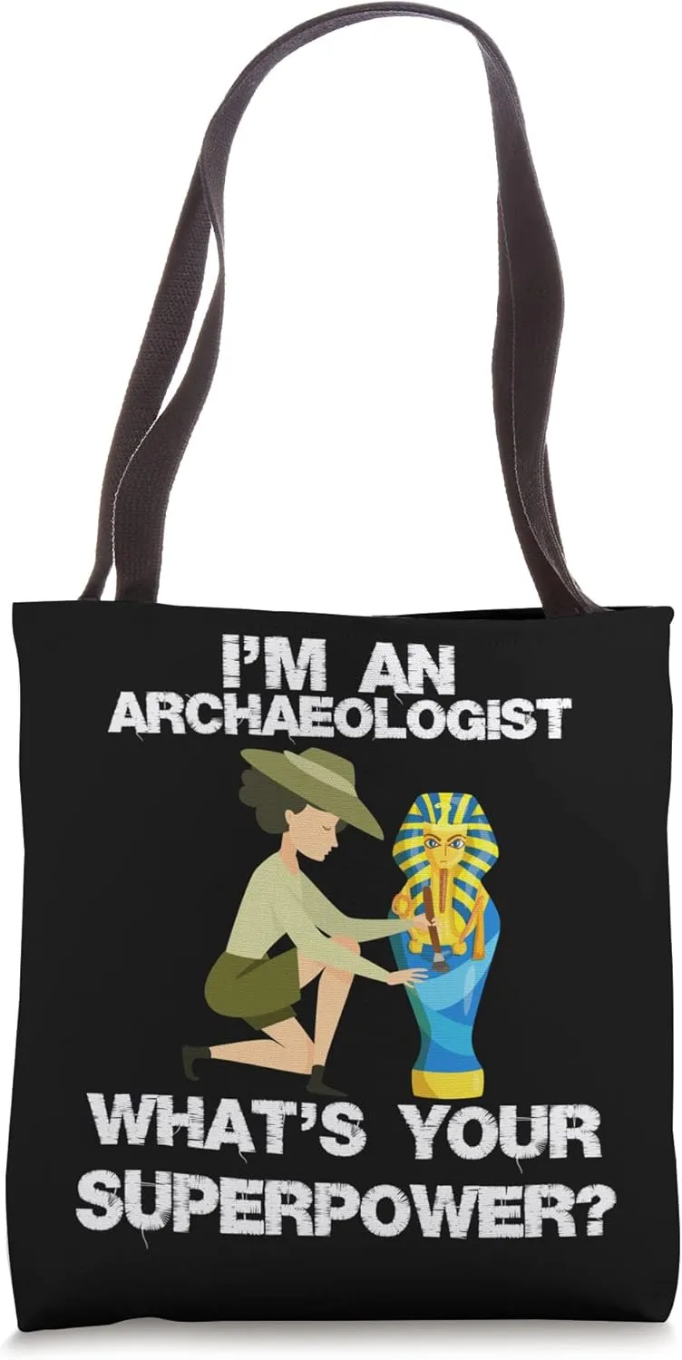 Antique Archeology History Funny Mummy Pharaoh Archaeologist Tote Bag