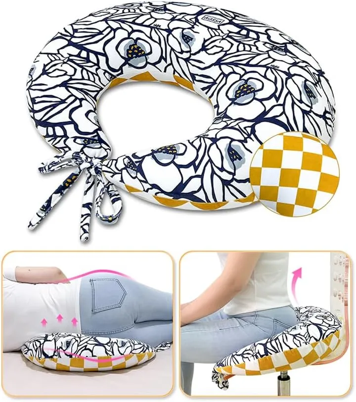 AOSSA BBL Pillow After Surgery for Sleeping Sitting, Booty Butt Pillows, Brazilian Butt Lift Post Surgery Recovery, Driving Donut Pillow, Foam Seat Support Hip Cushion for Chair Bed BBL Wedge Pillow