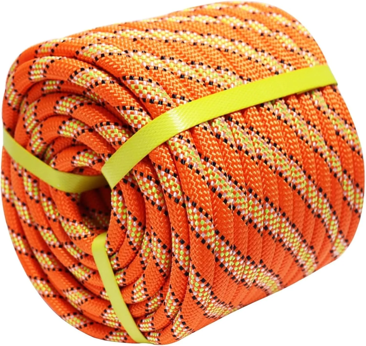 Arborist Rope Tree Rope Polyester Bull Rope (1/2in x 150ft) 48 Strands for Pull Swing Knot (Orange)