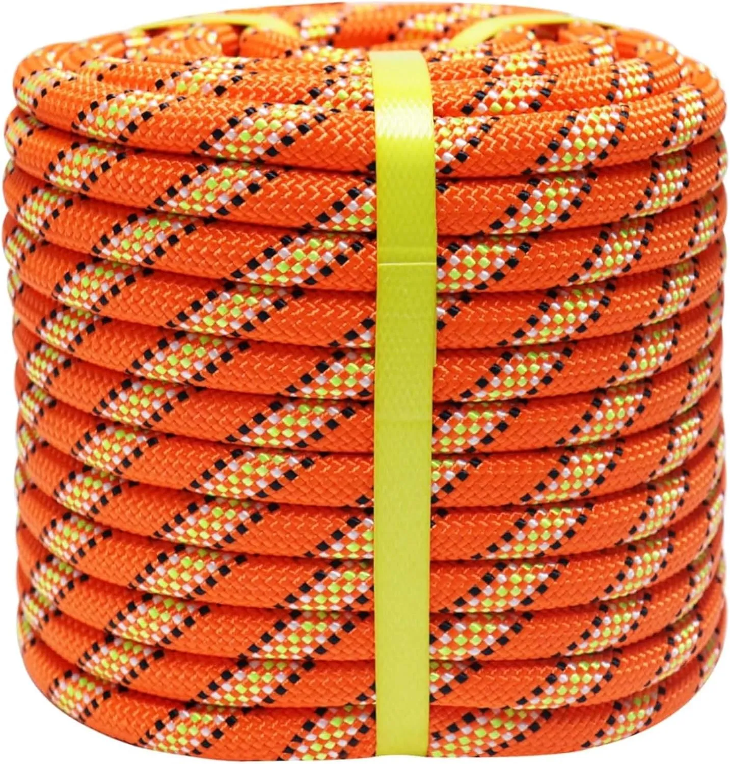Arborist Rope Tree Rope Polyester Bull Rope (1/2in x 150ft) 48 Strands for Pull Swing Knot (Orange)