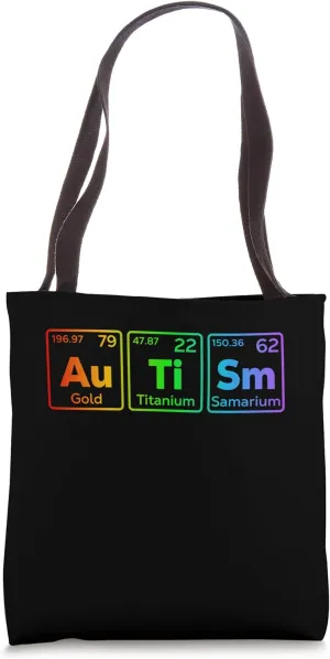Autism Gold Titanium Samarium Tote Bag
