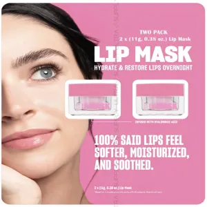Babe_Originals Lip Sleeping Mask (2-Pack) Deep Hydration Overnight Repair for Dry Lips with Hyaluronic Acid Vegan Cruelty Free Fragrance Free