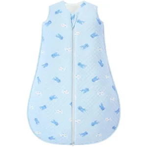 Baby Sleep Sack 6-12 Months TOG 2.5 Winter Wearable Blanket for Baby 100% Cotton Warm Sleeping Sack with 2-Way Zipper Blue