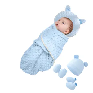 Baby Swaddling Wrap Set- Blue