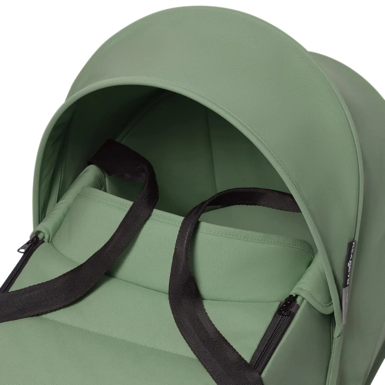BABYZEN YOYO2 White Frame   Peppermint Bassinet - Includes Thick Double Mattress, Ventilated Shell & Canopy